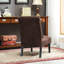 Fauteuil d'appoint contemporain sans accoudoirs en tissu chenille-368634439