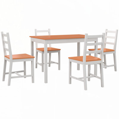 Dining Table Set  Modern Kitchen Table and Chairs, Solid Wood Dining Room Set
