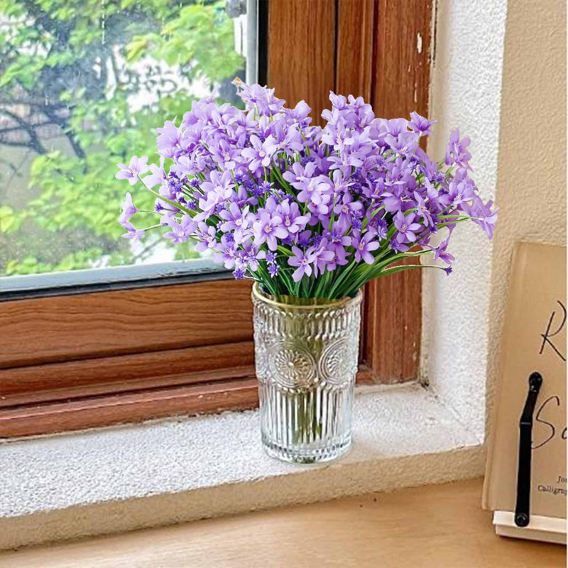 Faux fleurs artificielles en soie ktndieu, Mauve