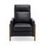 Fauteuil inclinable en cuir Richland - noir