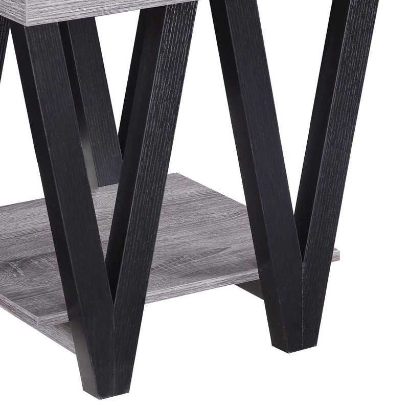 Table de bout noire et grise