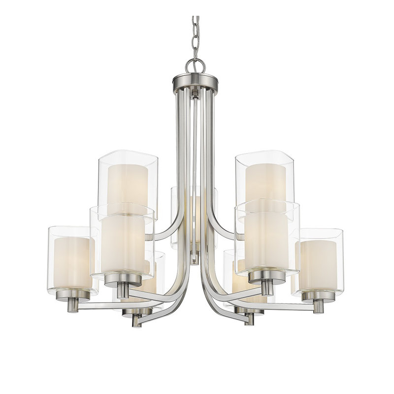 Lustre à niveaux ombrés 9 lumières Eudora