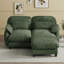 Canapé d'angle en chenille avec pouf amovible-669412283