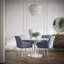 Chaise avec accoudoirs mauve Koeing
