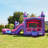 JumpOrange Purplish Commercial Grade Castle Bounce House Water Slide with Splash Pool (with Blower)