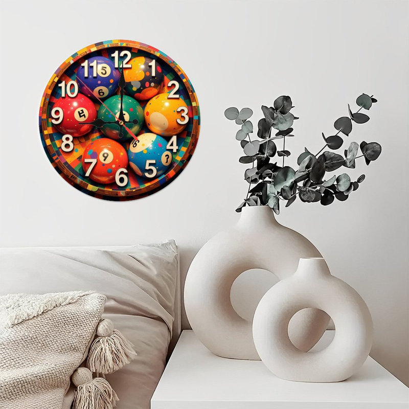 Horloge murale colorée
