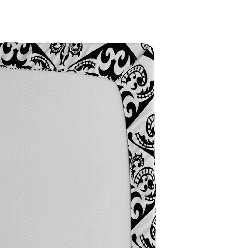 Microfiber Damask Fitted Sheet, Queen Fitted Sheet