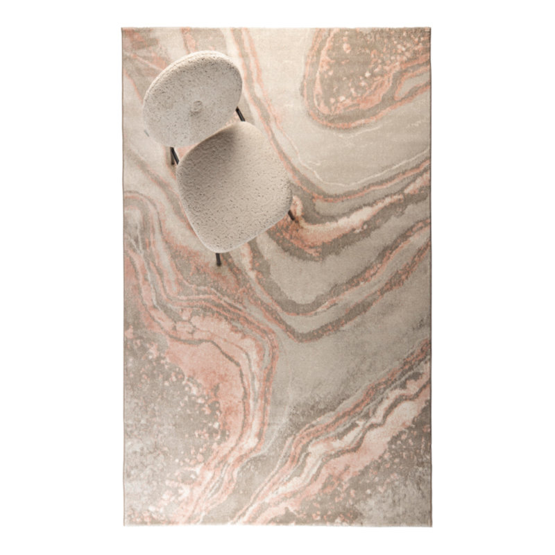Solar Abstract Area Rug, Rectangle 5' x 7'5"