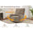 360° Swivel Corduroy Recliner Chair for Adults – Rocking Glider Armchair with Adjustable Backrest & Footrest – Cozy Upholstered for Nursery, Living Room, Bedroom, Office, Apartment – Warm Gray-1501000940