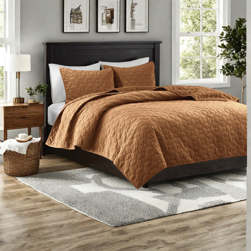 Ensembles de literie en velours, rembourrage en coton, conception géométrique, lit double / grand pour les chambres confortables