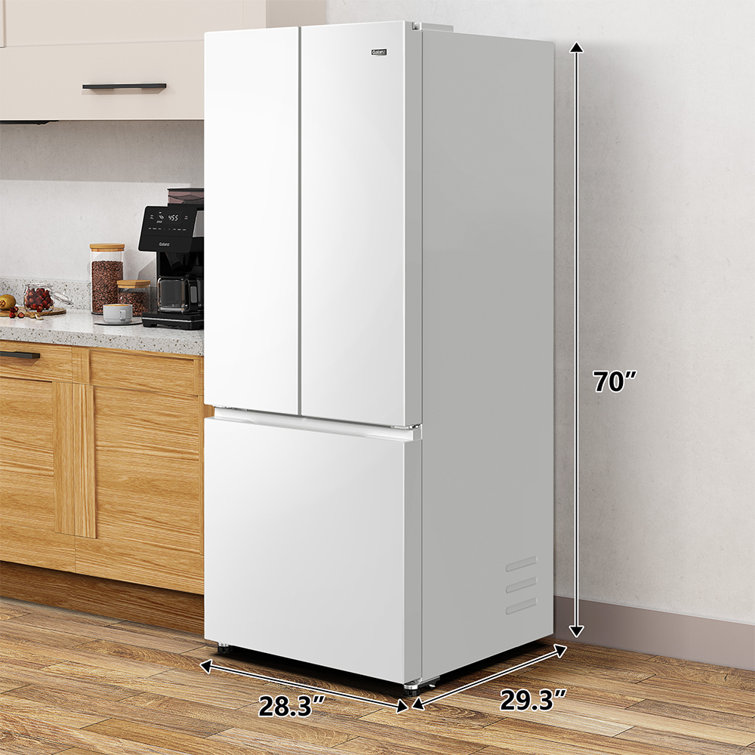 Galanz 16 Cu Ft 3 Door French Door Refrigerator with Built-in Ice