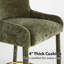 Tabouret 26,5 "en chenille de luxe moderne avec repose-pieds dorés-135609112