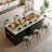 70.8'' Kitchen Island With Storage Drawer Cabinet Open-Sided Shelves Wine Rack, Open-Concept Kitchen Home Bar Cabinet With Seating Area-541581914