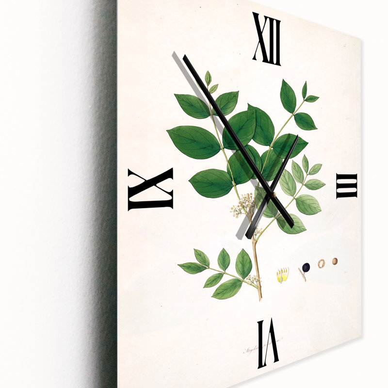 Horloge murale rétro Vintage Botanicals VI, Très grand