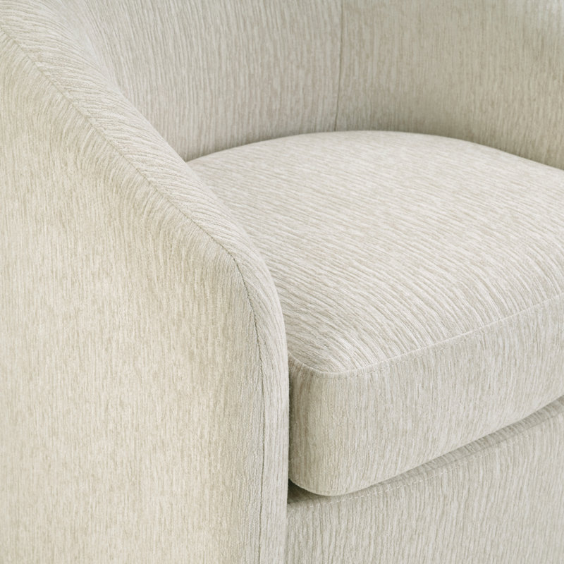 Fauteuil demi-tonneau Sandiso, Lin blanc