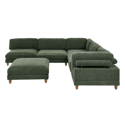Sturdy Corduroy Modular Sectional with Custom Configuration