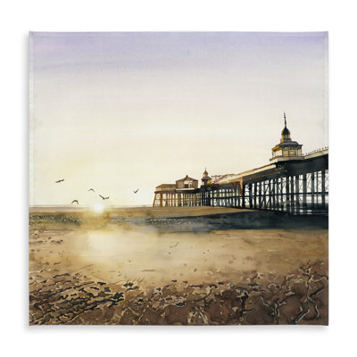 Sunset at the Beach Tablecloth | Coastal Bathroom Decor