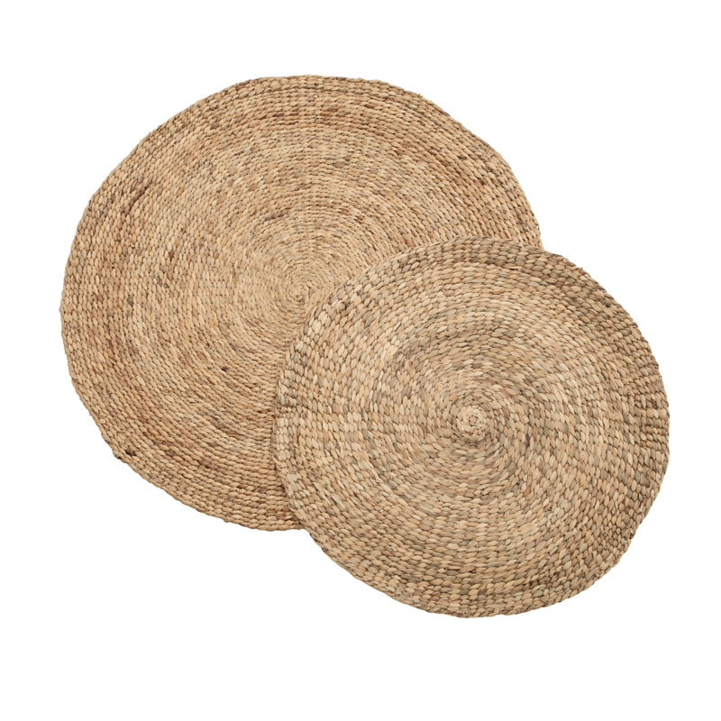 Round Solid Colour Hand Woven Area Rug, Round 200cm