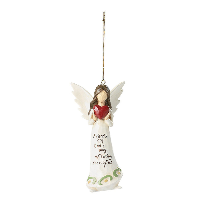 Ornement suspendu en forme d'ange Friends Are God Way