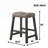 Rustic Backless Counter Stool with Nailhead Trim-1260730384