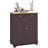 Coffee Finish Sideboard With Solid Wood Countertop-1724924847
