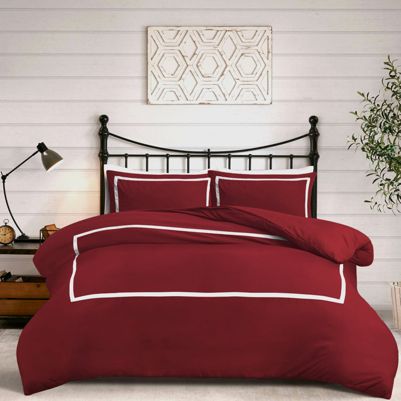 Tamarae Microfiber Solid Colour Duvet Cover Set with Pillowcases Included, Kingsize Duvet Cover Set  + 2 Standard Pillowcases