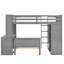 Lit mezzanine avec tablettes, bureau et garde-robe Sdalone