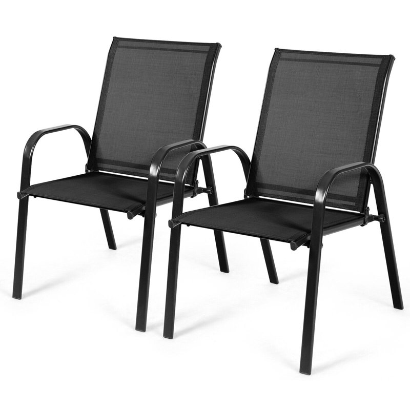 Edwardsport Patio Dining Armchair, Black