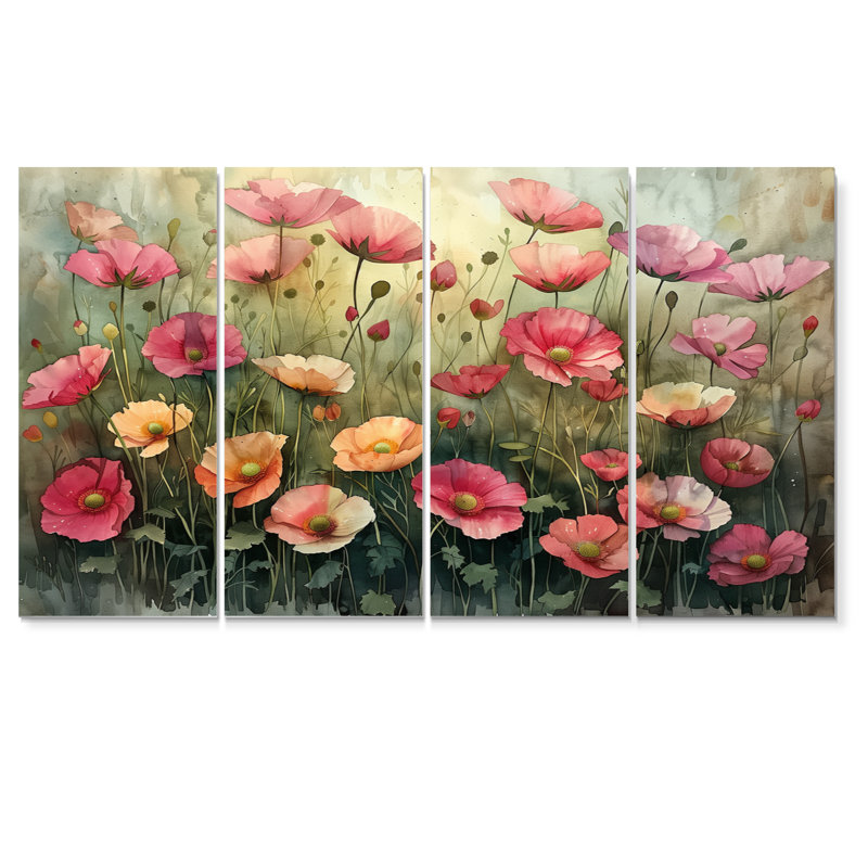 Vianney - Buttercups Canvas Wall Art Set, 32" H x 64" W