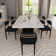Faux Marble Dining Set, Modern Dining Table And Chair Set For 6