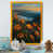 Impression dorée sur toile encadrée