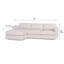 Canapé modulaire moderne en tissu avec méridienne large Oatmeal Performance-129177254