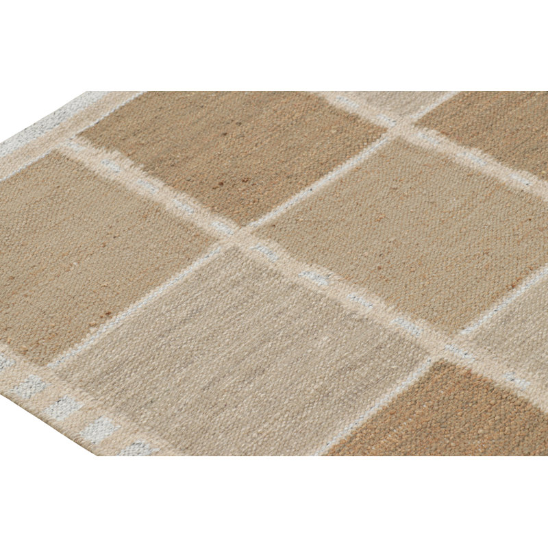 Scandinavian Wool Geometric Area Rug, Rectangle 10' x 14'