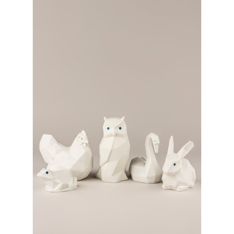 Swan Figurine, Matte White