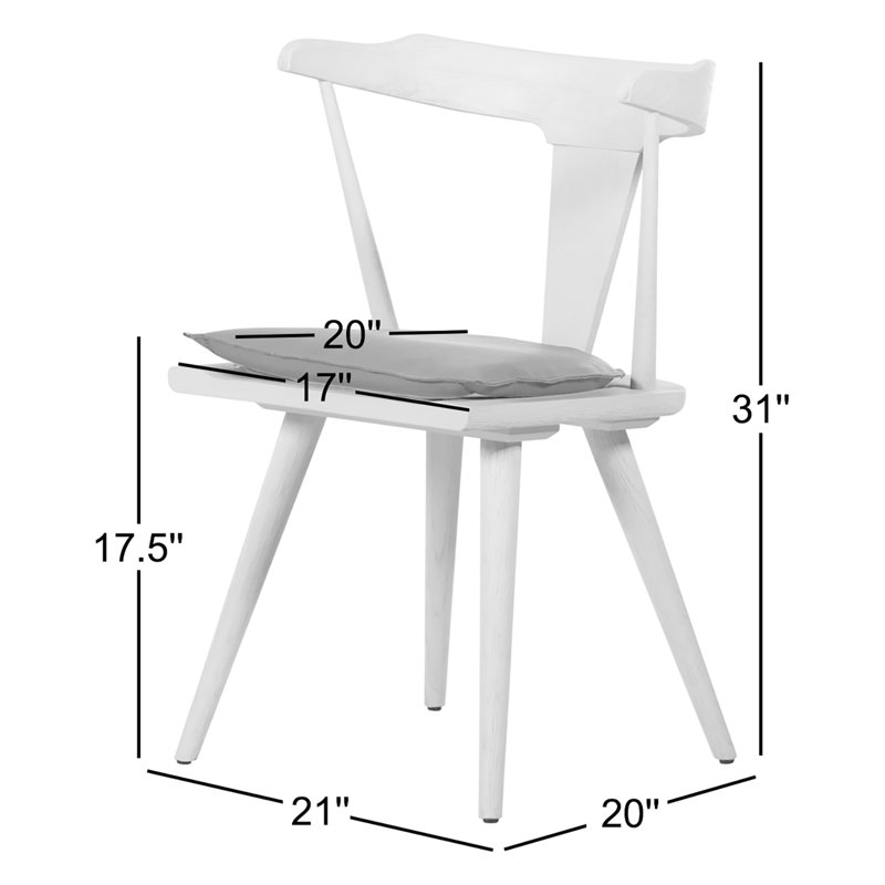 Ripley Dining Chair with Cushion, Lavon Flint, Off White Oak