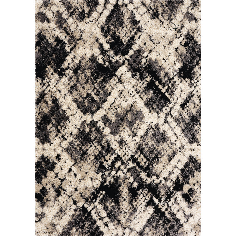 Ahkeel Rectangle Power Loom Polypropylene Area Rug in Cream, Rectangle 6'7" x 9'6"