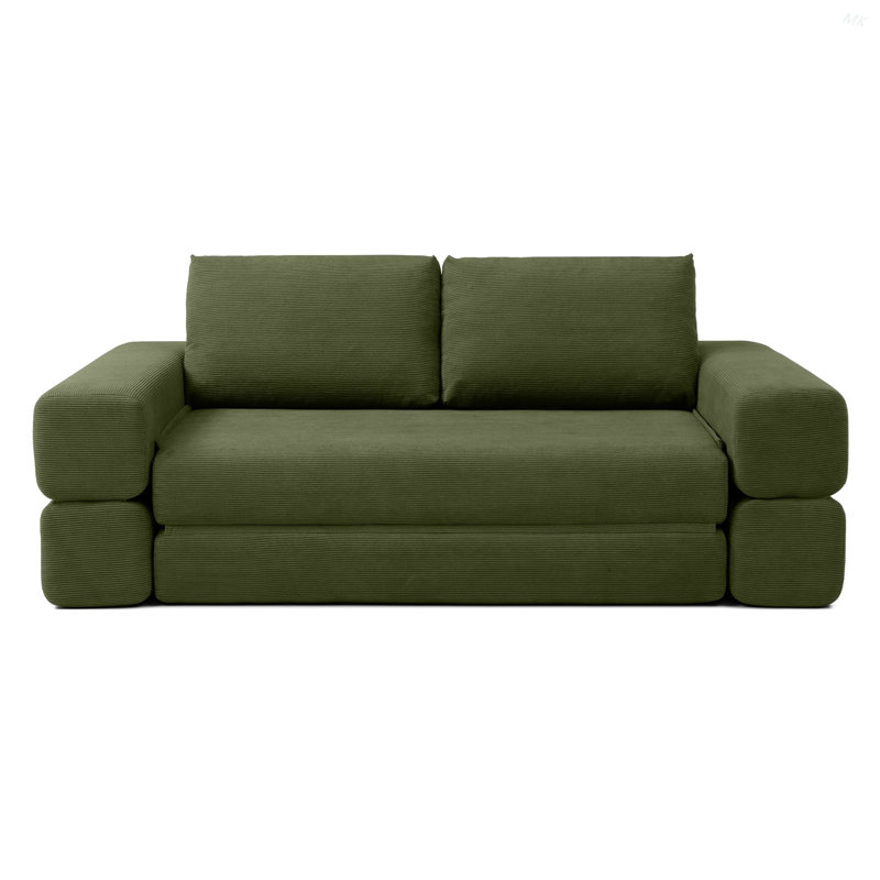Canapé-lit convertible 81 po 81 po, canapé-lit pliant 3 en 1 Tenille, canapé-lit escamotable, matelas avec coussins, canapé désossé, causeuse de salon confortable pour le salon, la chambre à coucher