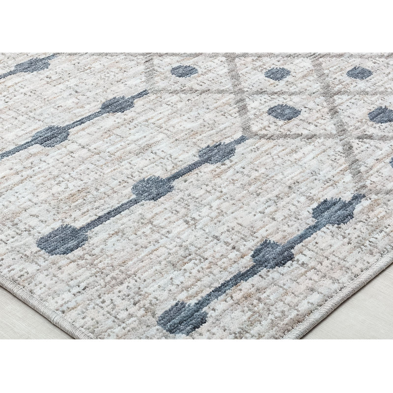 Celestia Tribal La Paloma grey Area Rug, Rectangle 8' x 10'