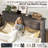 47.2"H Farmhouse King Size Bed with 2 Drawers & Bookcase Headboard, Gray-498611787-498611799