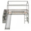 Lit mezzanine simple avec deux tiroirs et glissade, lit maison avec glissade-294720875