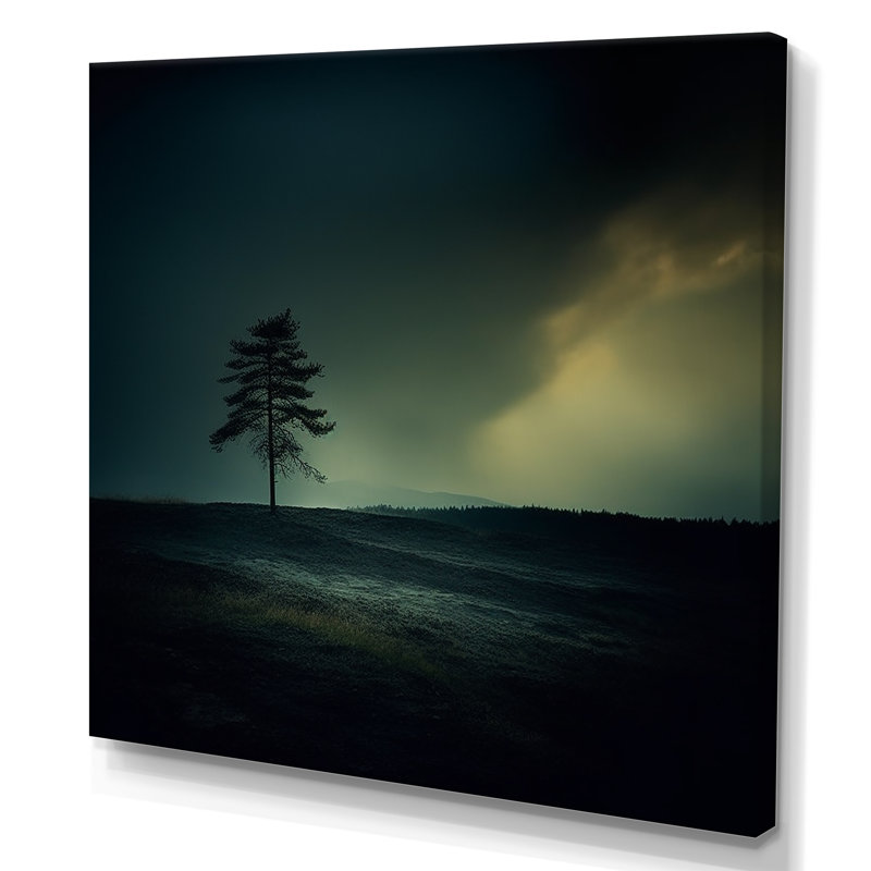 Minimalisme, photographie d'arbre de sérénité I sur toile, Toile tendue, H 24 po x l 24 po x P 1 po