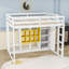Lit mezzanine en bois avec armoire ouverte, tablettes, armoire et échelle réversible-710077557-710077556