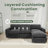100" Chenille Sectional Couch With Two Ottomans-259962186