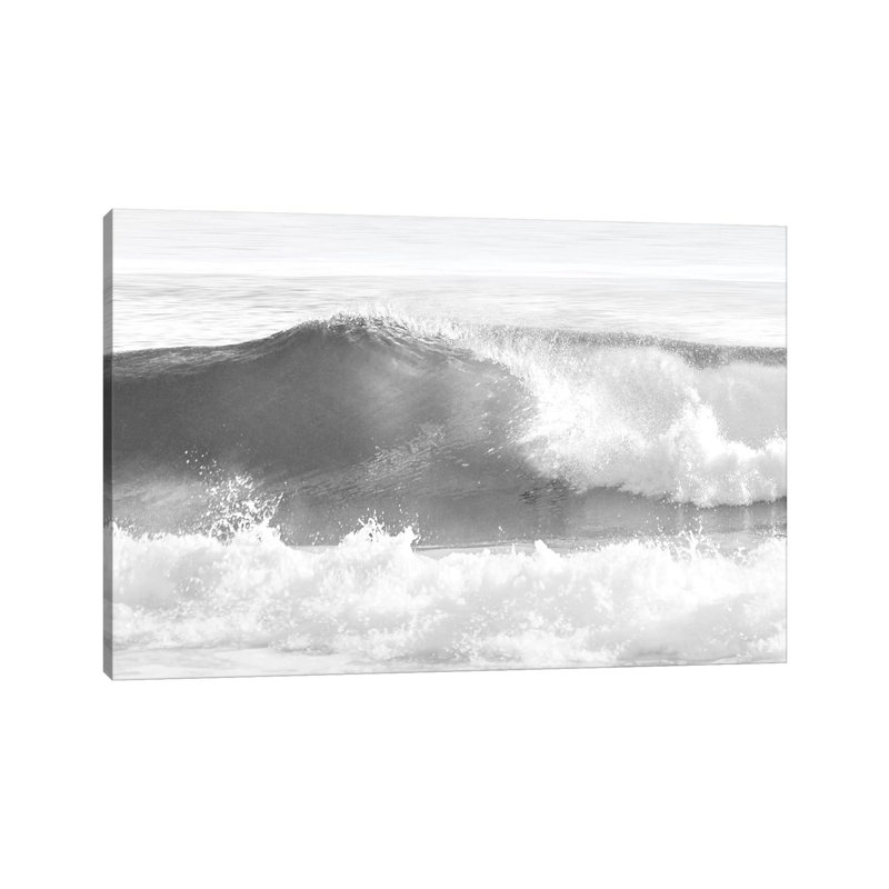 Black & White Wave I by Maggie Olsen - Print on Canvas, Wrapped Canvas, 20.32 cm H x 30.48 cm W