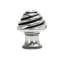 Caché knob with flared foot with Swarovski Clear Crystalsin Platinum-1786623320