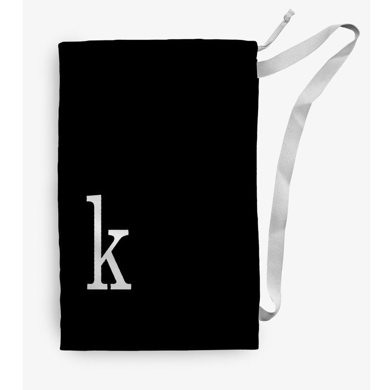 Sac à linge Monogram, Noir, Moyen (H 36 po x l 28 po)
