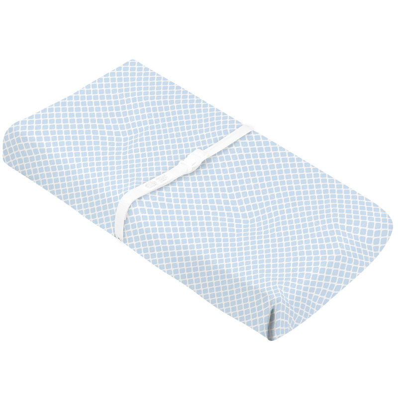 Drap-housse pour lit de bébé Bryant Lattice, Bleu