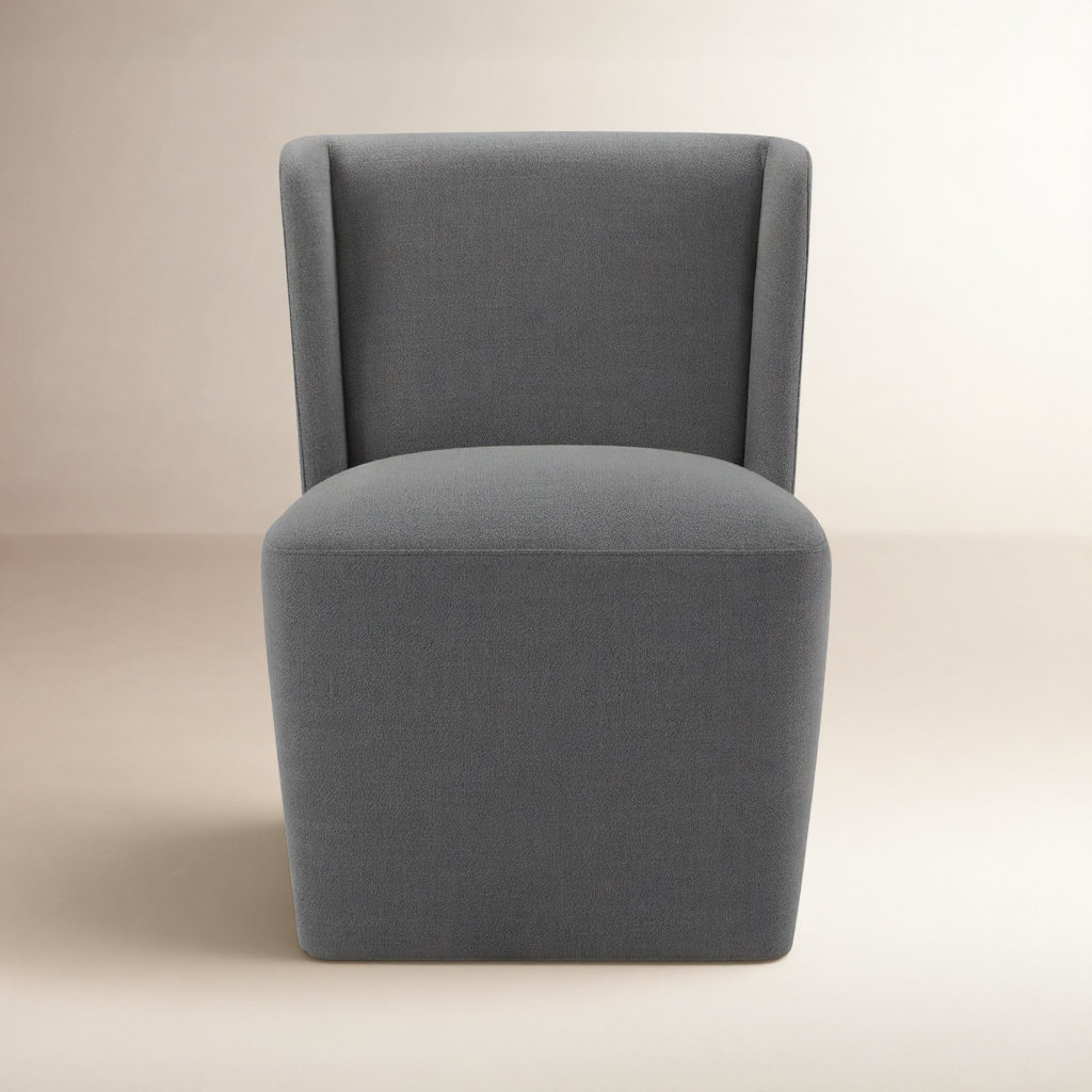 Ardeth Dining Chair, Effie Smoke Linen, 33" H x 23.23" W x 26" D