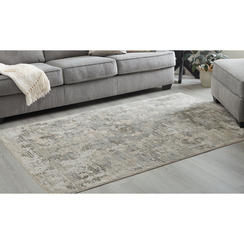 Abstract Multi-Color Synthetic 5' x 7' Area Rug