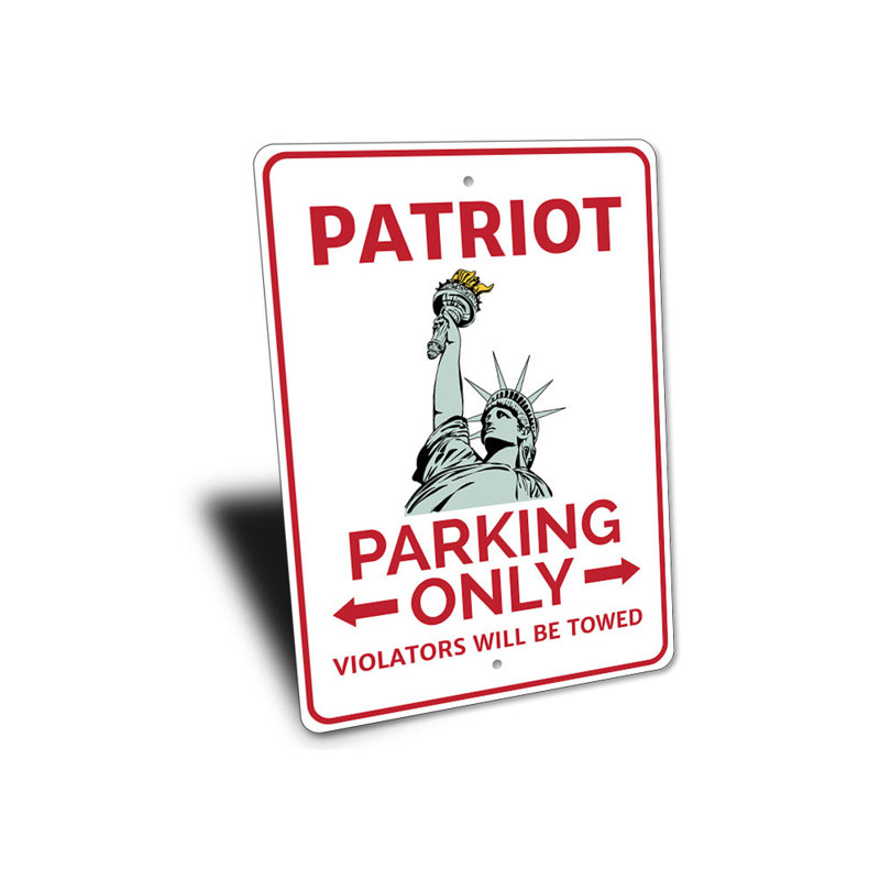 Enseigne en aluminium Patriot, H 18 po x l 12 po x P 0,06 po